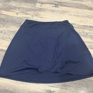 Navy blue wrap style skort